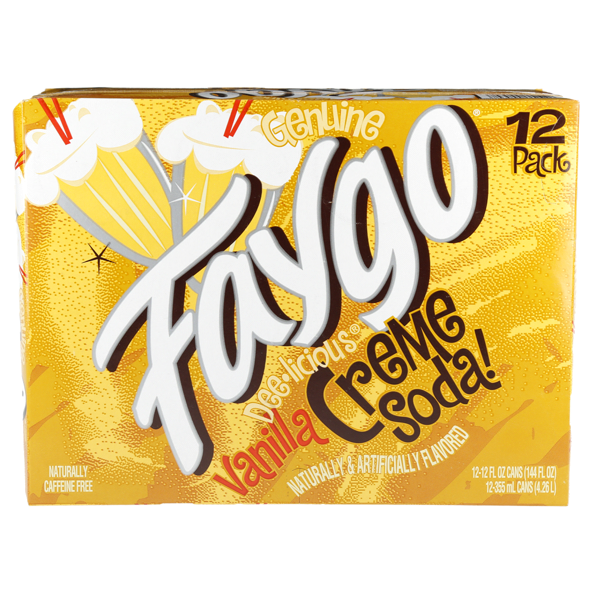 slide 1 of 1, Faygo Cream Soda, 12 fl oz