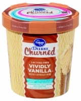 slide 1 of 1, Kroger Deluxe Churned Vividly Vanilla Ice Cream, 16 fl oz