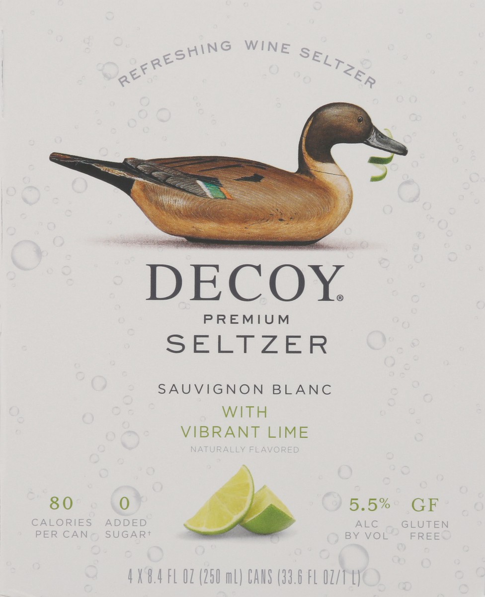 slide 3 of 13, Decoy Hard Seltzer Sauv Blanc Lime 4Pk, 33.6 fl oz