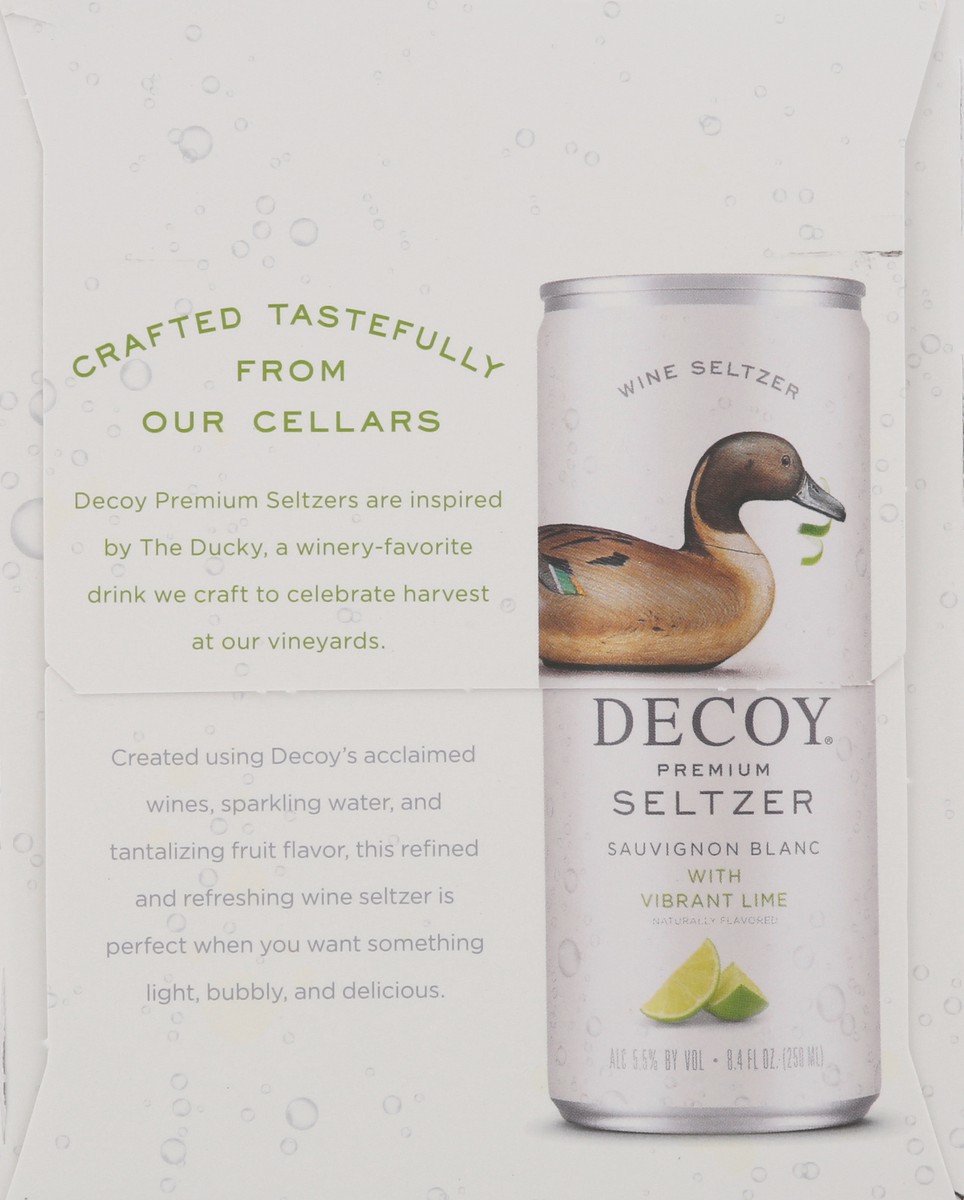 slide 6 of 13, Decoy Hard Seltzer Sauv Blanc Lime 4Pk, 33.6 fl oz