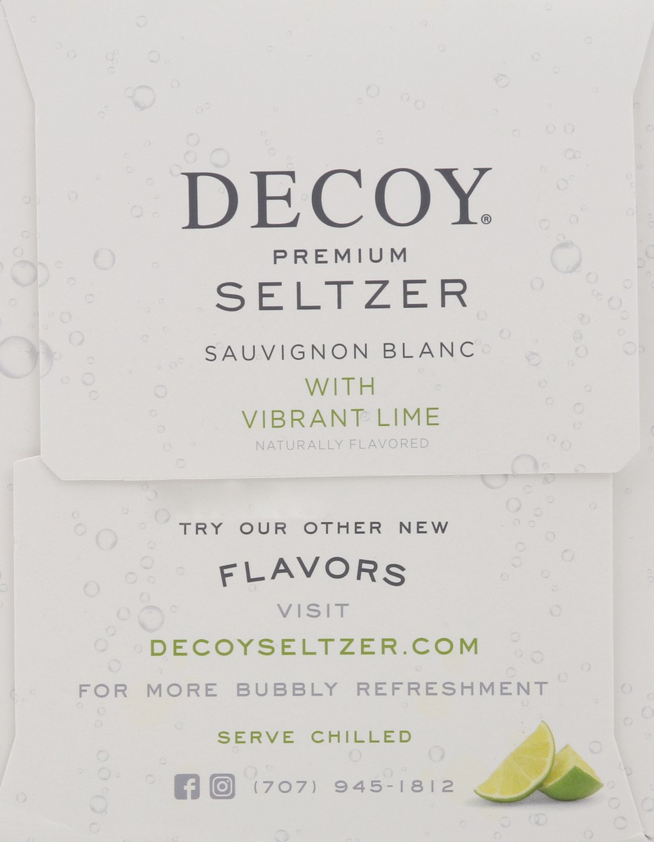 slide 7 of 13, Decoy Hard Seltzer Sauv Blanc Lime 4Pk, 33.6 fl oz