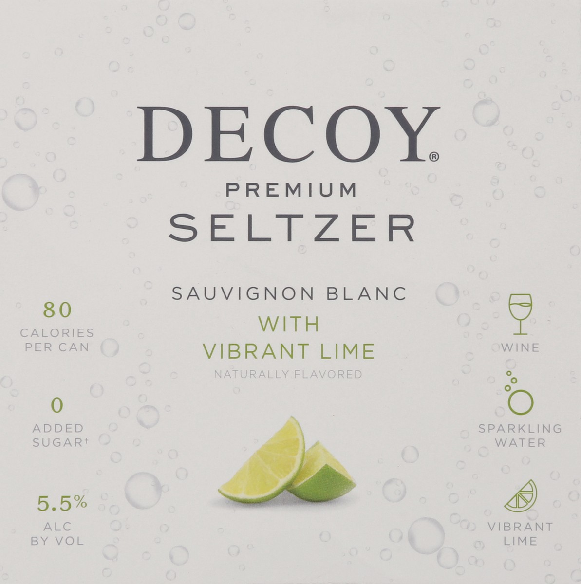 slide 8 of 13, Decoy Hard Seltzer Sauv Blanc Lime 4Pk, 33.6 fl oz