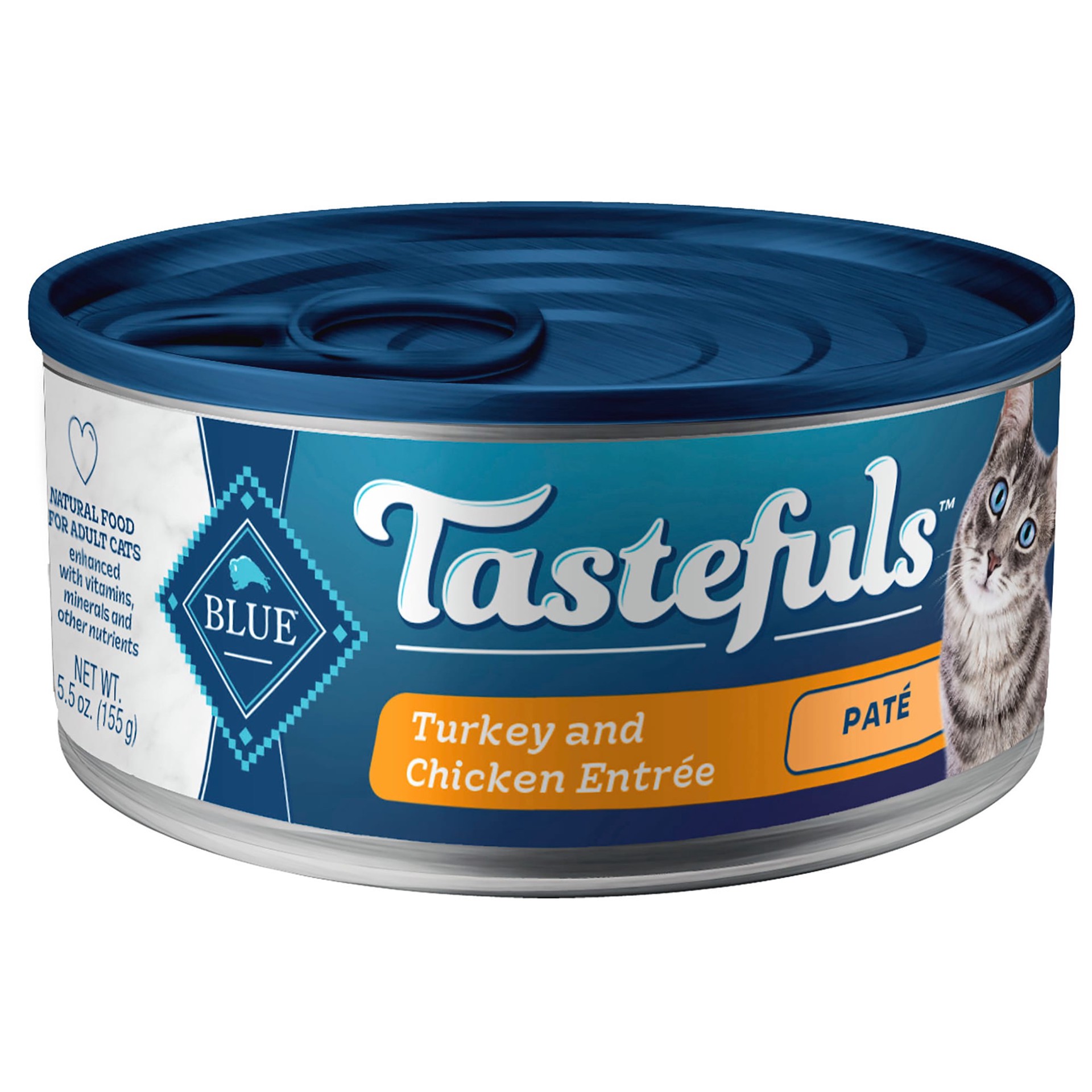 slide 1 of 29, Blue Buffalo Tastefuls Adult Cat Food,Turkey and Chicken Pate, 5.5 oz