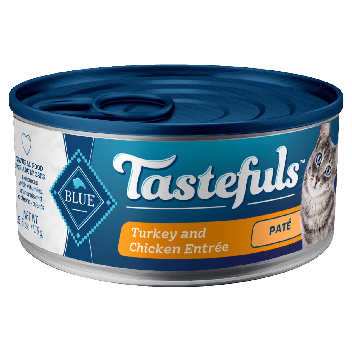 slide 1 of 29, Blue Buffalo Tastefuls Adult Cat Turkey and Chicken Entree Pate Wet Cat Food - 5.5oz, 5.5 oz