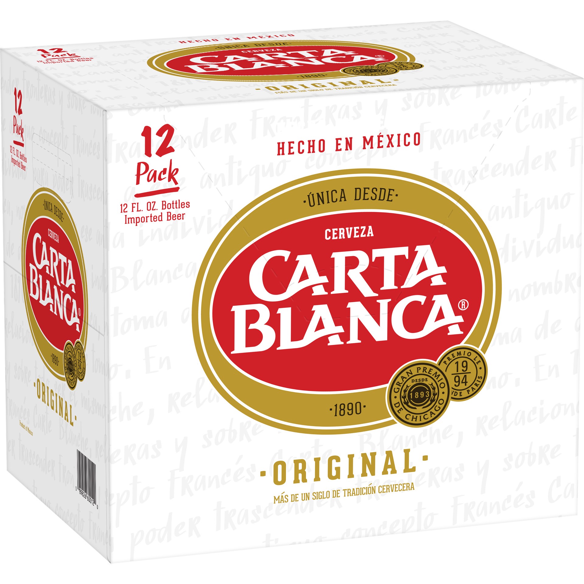 slide 2 of 2, Carta Blanca Mexican Lager Beer, 12 Pack, 12 fl oz Bottles, 12 oz