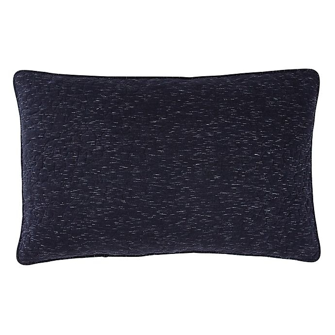 slide 1 of 1, DKNY Speckled Jersey Standard Pillow Sham - Navy, 1 ct