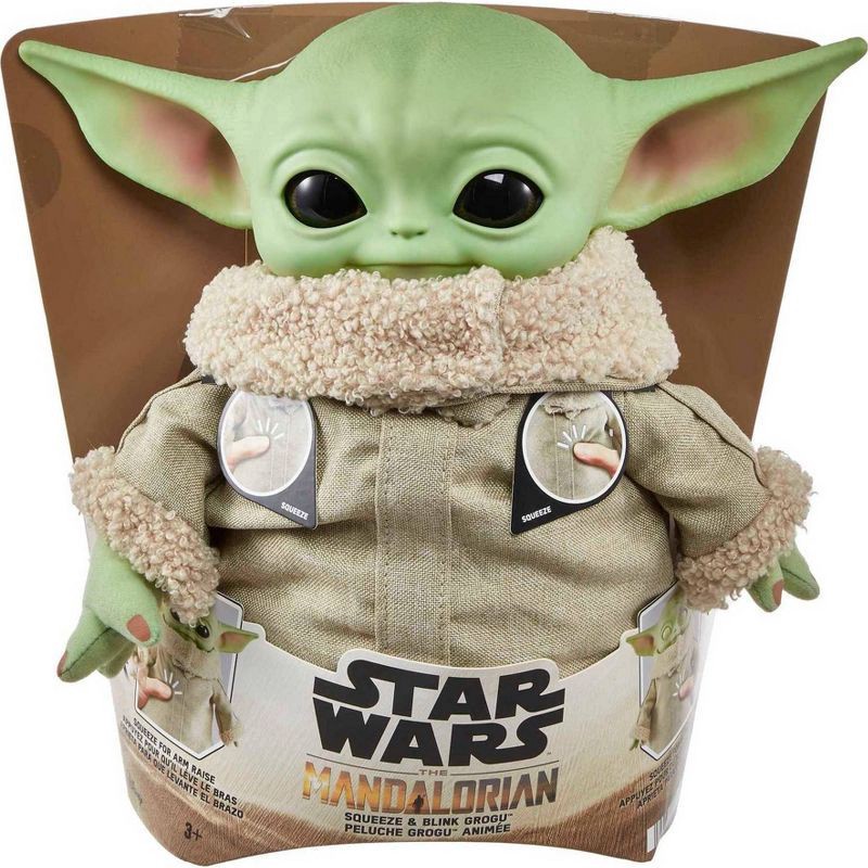 slide 5 of 6, Star Wars Squeeze & Blink Grogu Plush, 1 ct