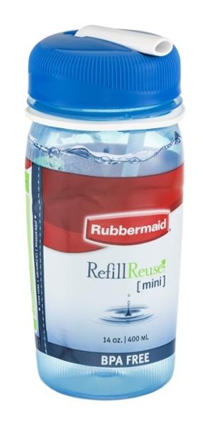 slide 1 of 1, Rubbermaid Refill Reuse Mini Water Bottle, 14 oz