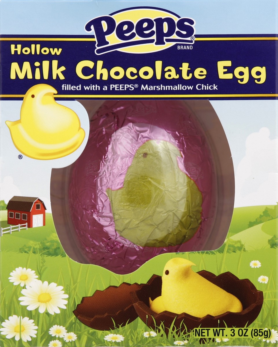 slide 4 of 4, Peeps Chick In, Milk Chocolate Egg, 3 oz