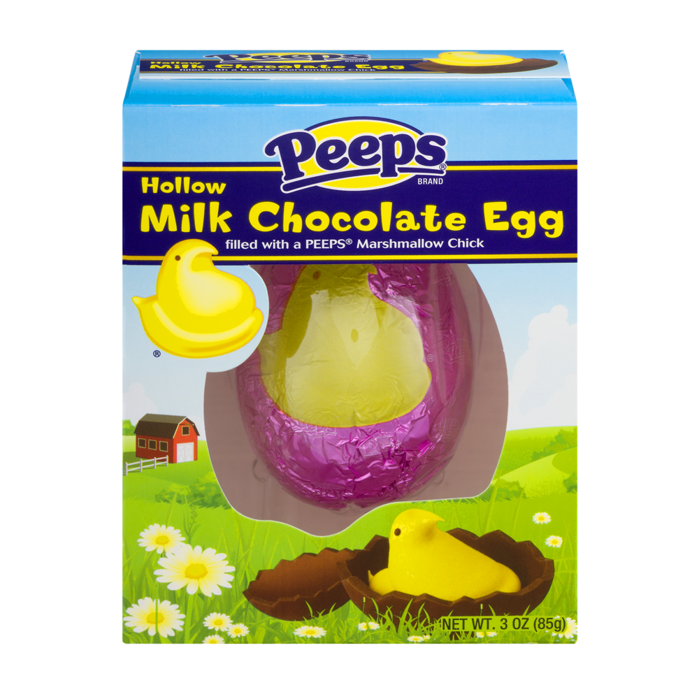 slide 1 of 1, Peeps Chick In, Milk Chocolate Egg, 3 oz