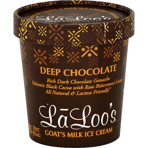 slide 2 of 3, LaLoo's Laloo Goat Milk Ice Cream Deep Chocolate, 16 fl oz