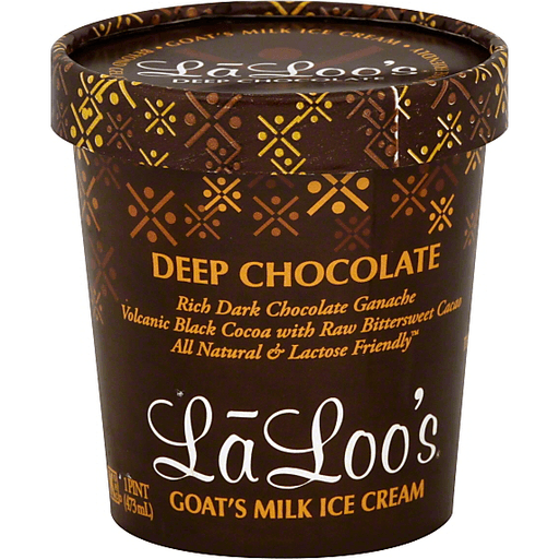 slide 3 of 3, LaLoo's Laloo Goat Milk Ice Cream Deep Chocolate, 16 fl oz