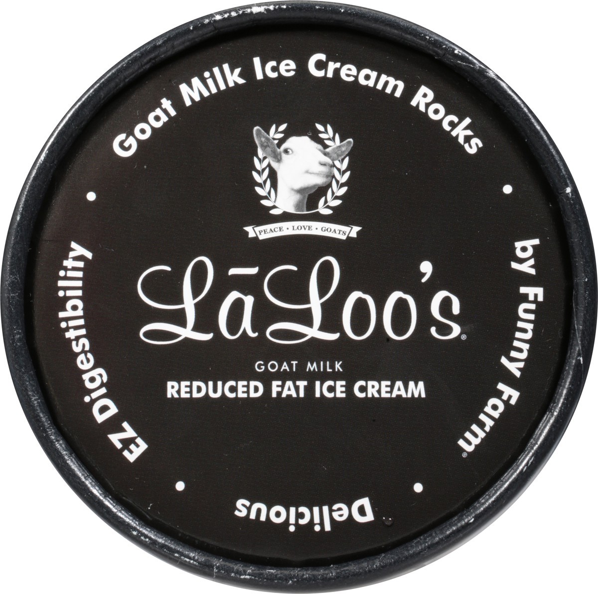 slide 9 of 9, LaLoo's Deep Chocolate Reduced Fat Goat Milk Ice Cream 1 pt, 1 pint