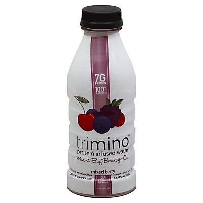 slide 1 of 1, trimino Mixed Berry Protein Infused Water - 16 oz, 16 oz