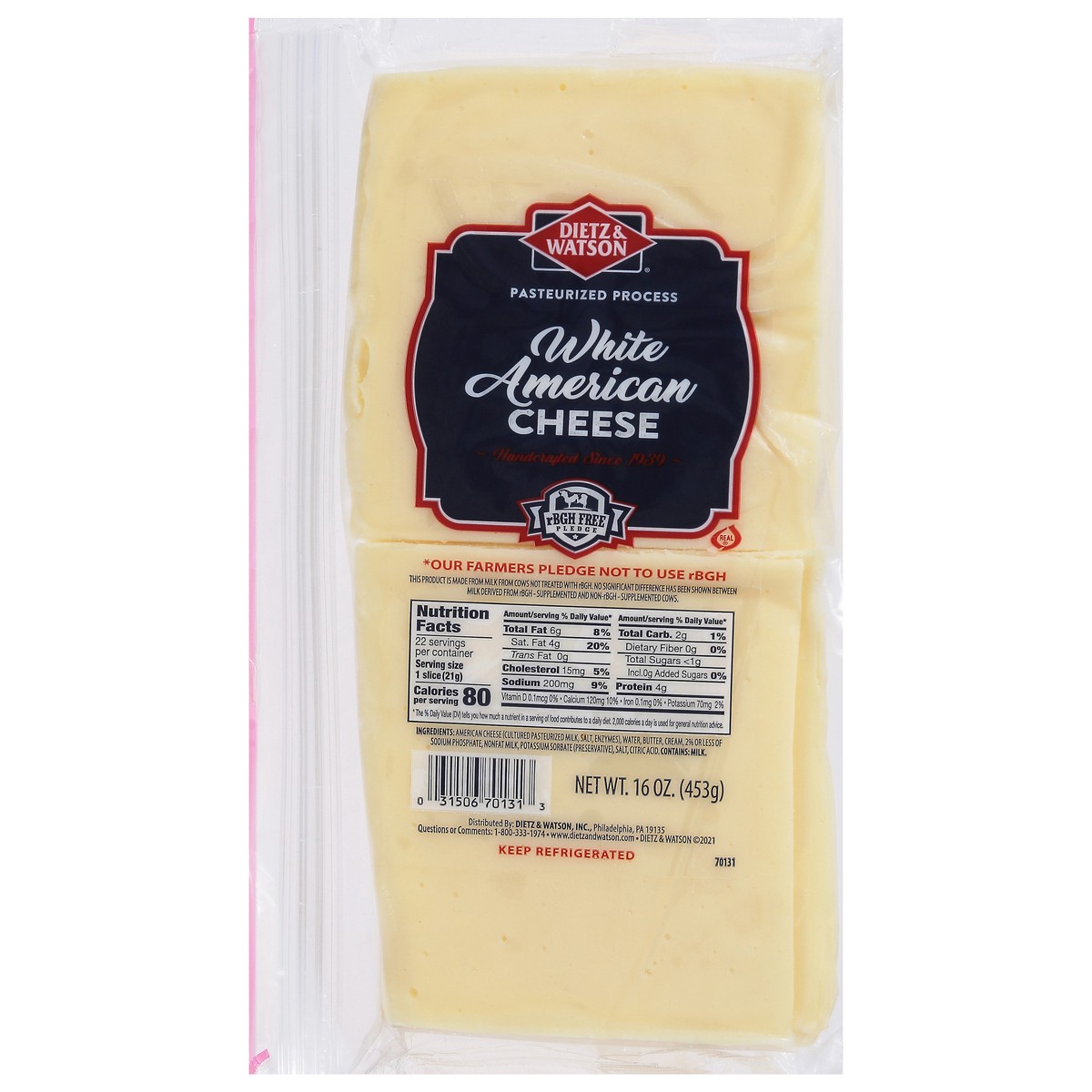 slide 1 of 11, Dietz & Watson White American Cheese 16 oz, 16 oz