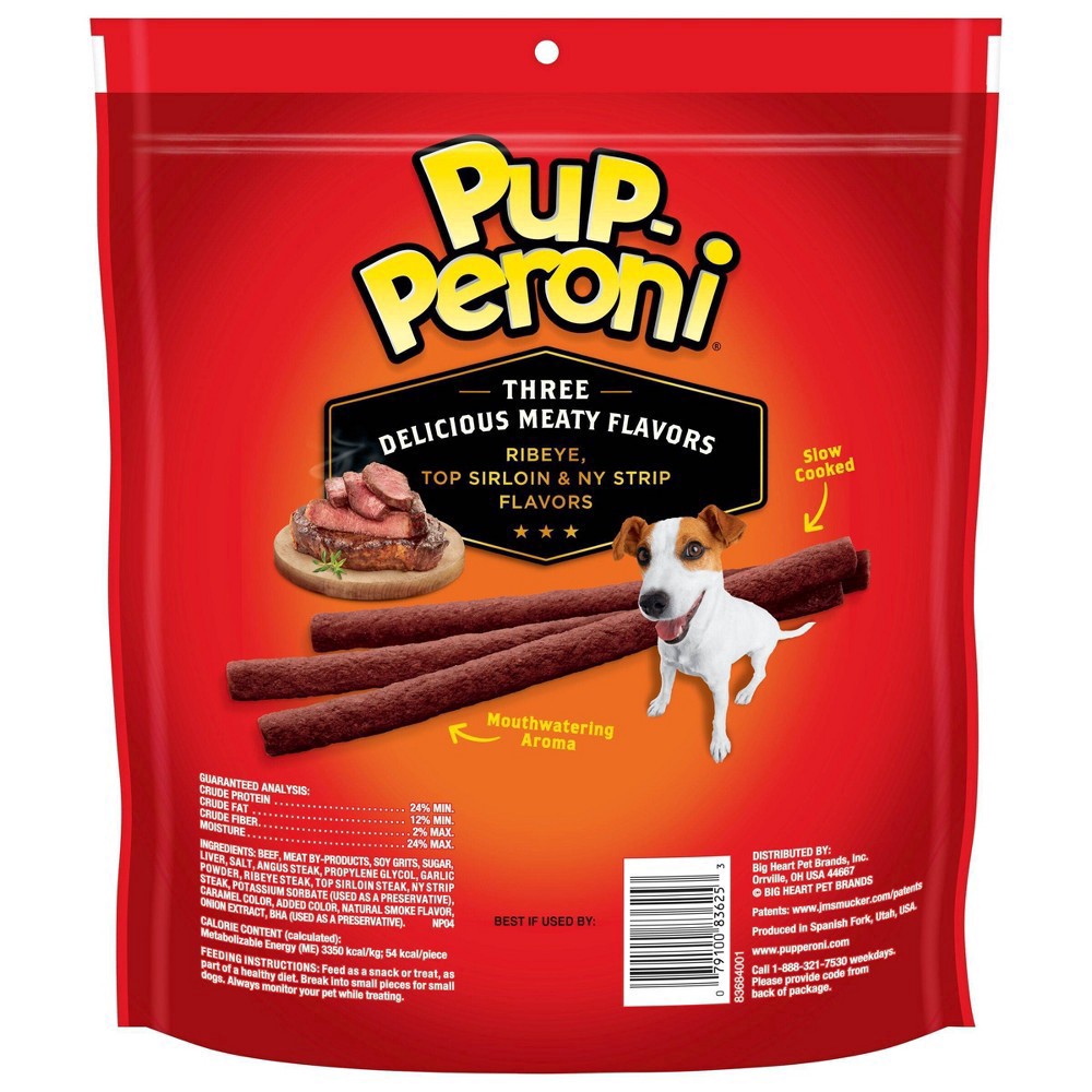 slide 4 of 6, Pup-Peroni Pup Peroni Soft and Chewy Beef Core Snack Triple Steak Dog Treat, 25 oz