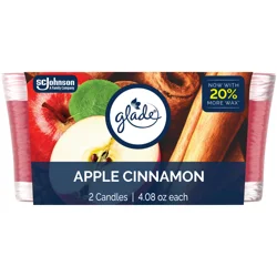 Glade Apple Cinnamon Candles - 2-4.08 oz Each