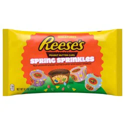 Reese's Miniatures with Sprinkles Milk Chocolate Peanut Butter Cups, Easter Candy Bag, 9.3 oz
