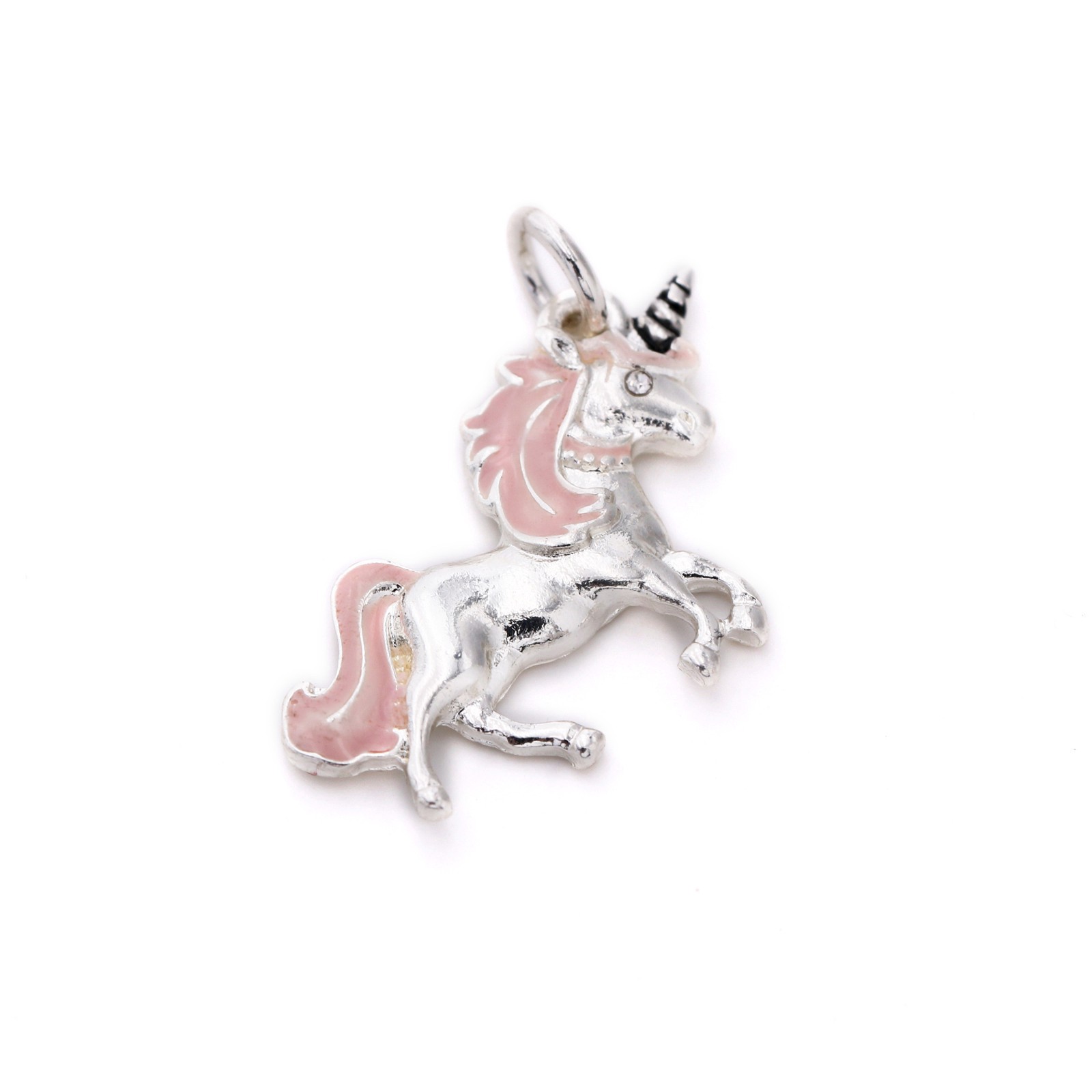 slide 2 of 4, Charmalong Pink & Silver Plated Unicorn Charm By Bead Landing, 1.12 in x 0.75 in x 0.24 in
