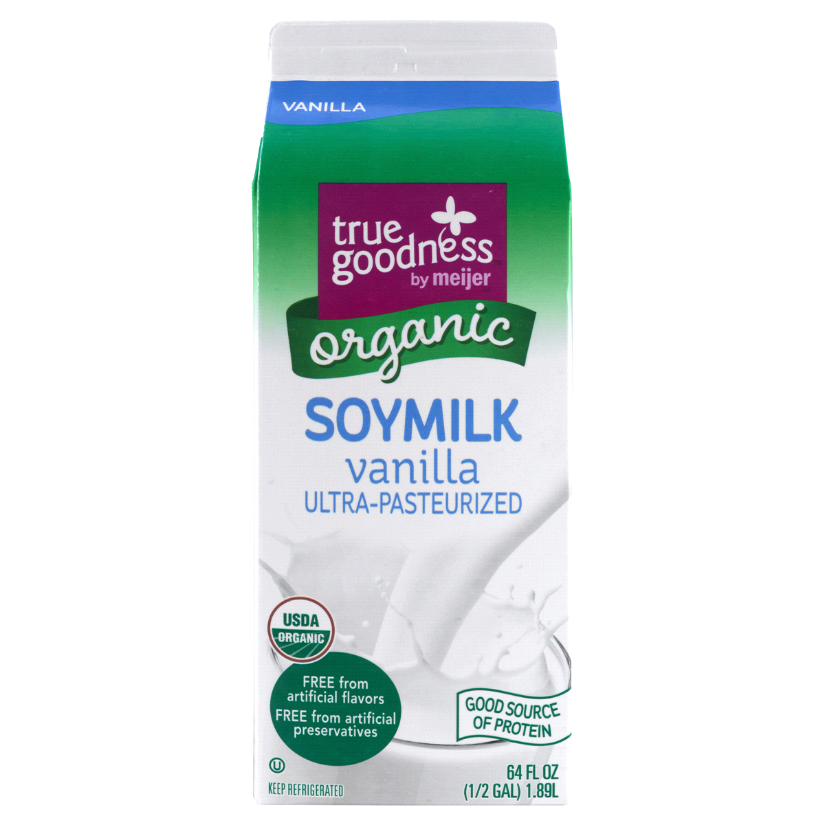 slide 5 of 7, True Goodness Organic Vanilla Soymilk, 64 oz