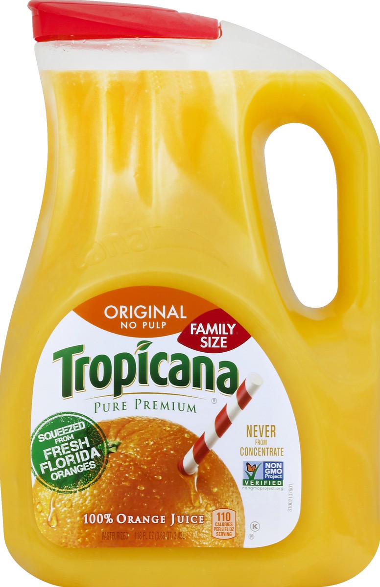 slide 5 of 6, Tropicana Pure Orange Juice Original No Pulp 118 Fluid Ounce Plastic Jug - 118 oz, 118 oz