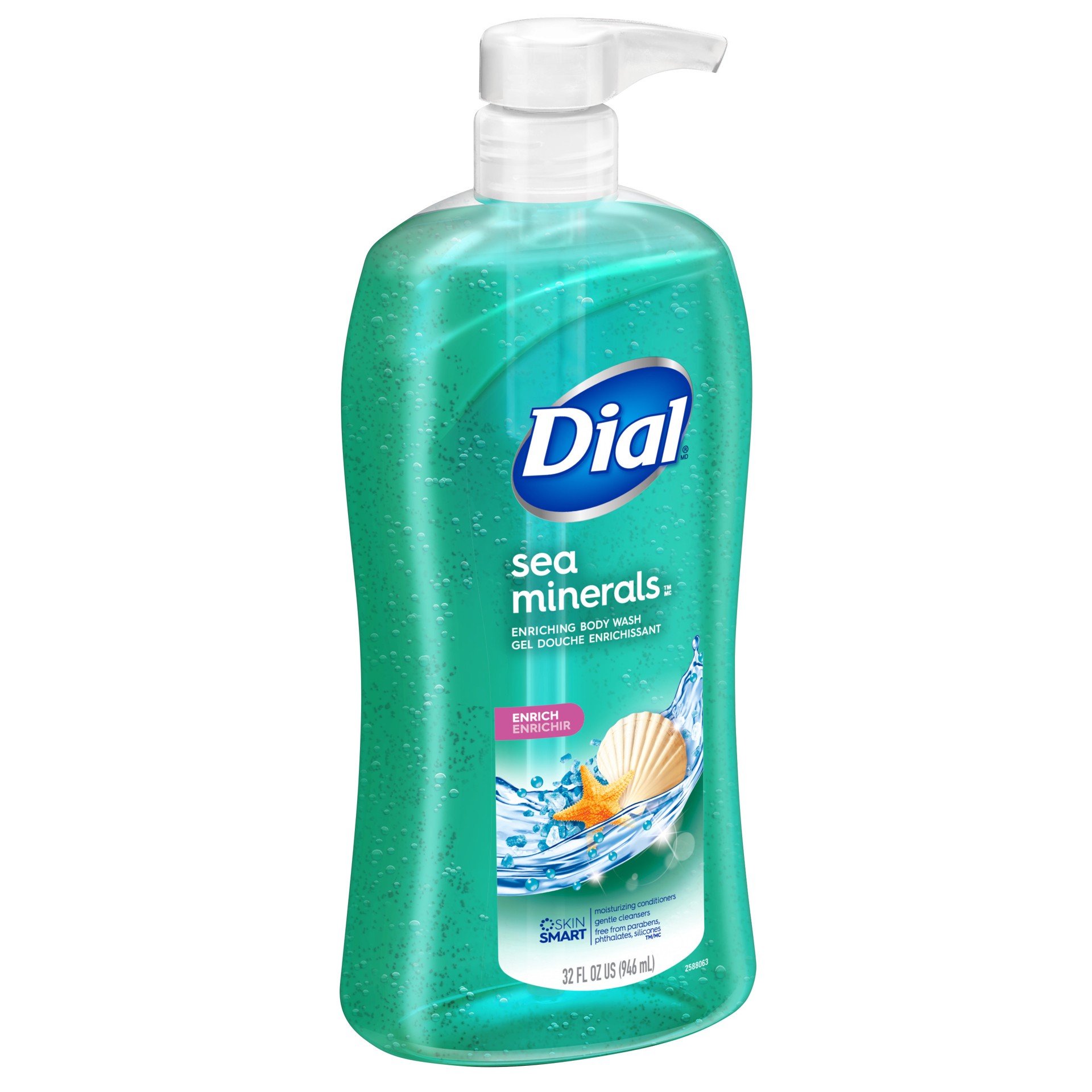 slide 4 of 6, Dial Body Wash, Sea Minerals, 32 fl oz, 32 oz