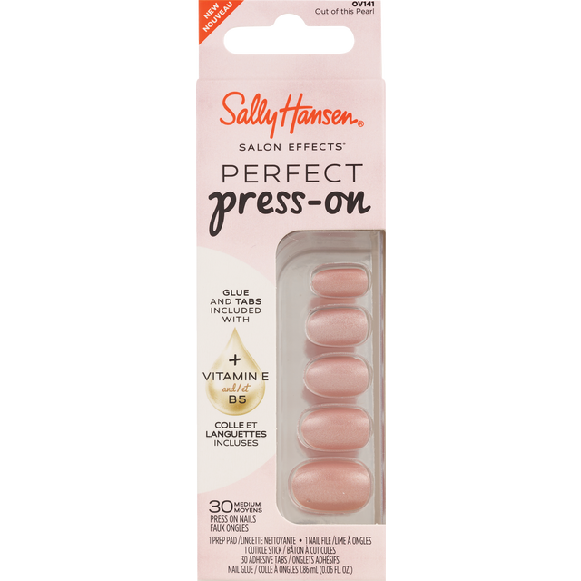 slide 1 of 1, SALLY HANSEN Sh Perfect Press On Out Of This Pearl, 1 ct