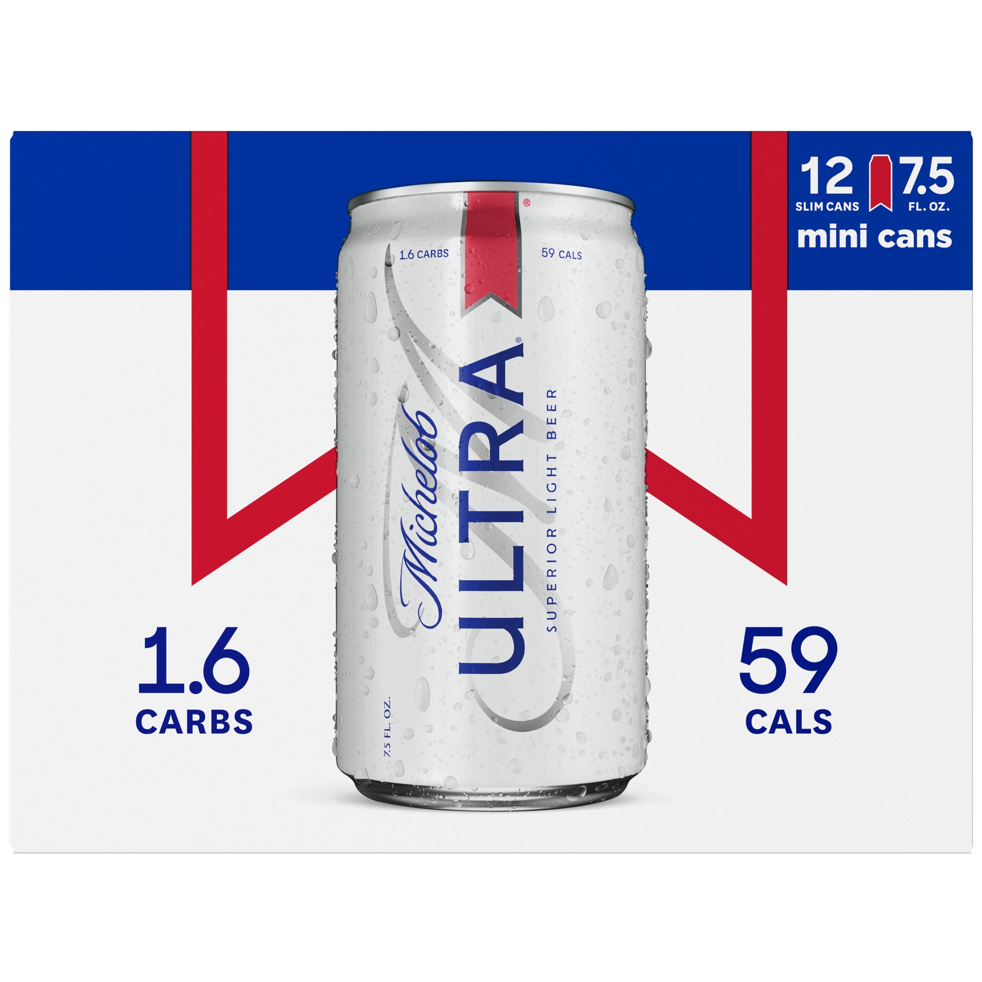 slide 3 of 7, Michelob Ultra Beer Mini Cans 12 - 7.5 fl oz Cans, 12 ct; 7.5 oz