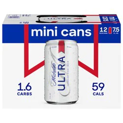 Michelob Ultra Superior Light American Lager Beer 12 Pack, 7.5 fl oz Cans