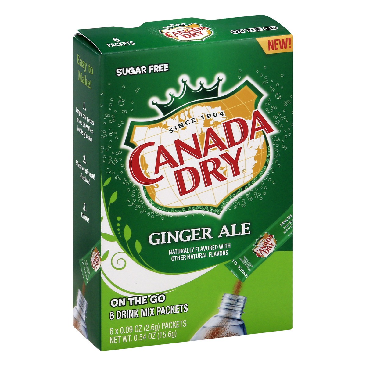 slide 6 of 9, Canada Dry Canada Cry Ginger Ale Drink Mix Pack - 6 ct, 6 ct