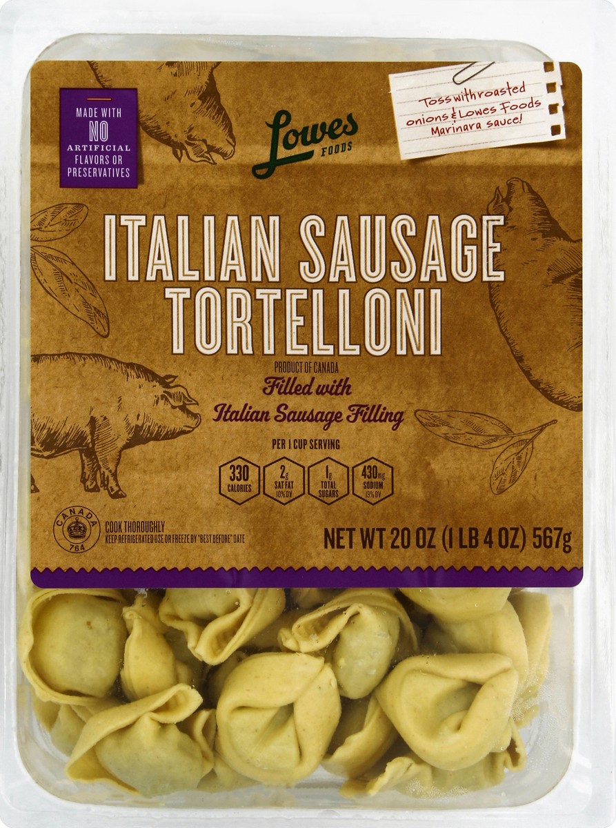 slide 5 of 5, Lowes Foods Tortelloni Italian Sausage, 20 oz