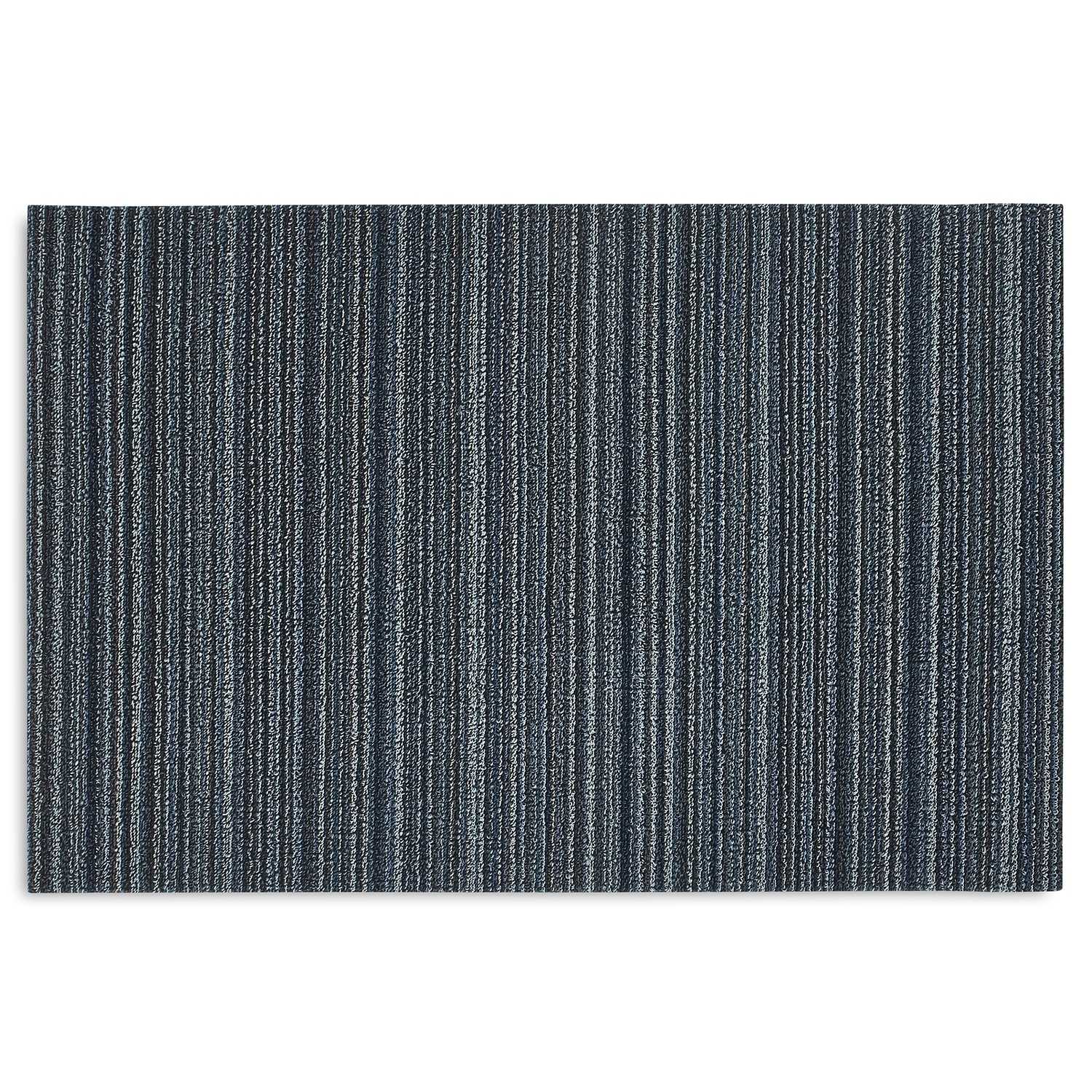 slide 1 of 1, Chilewich Skinny Stripe Shag Mat, Blue, 24 in x 36 in