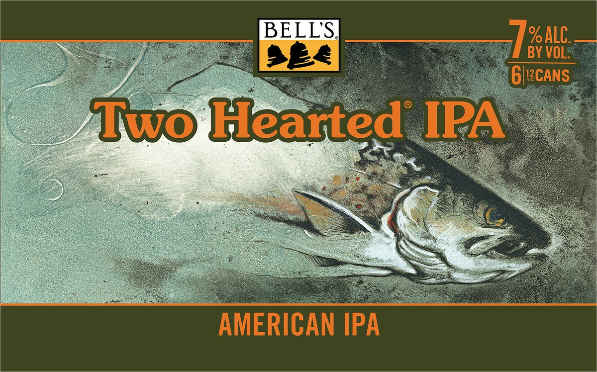 slide 5 of 8, Bell's Two Hearted IPA Beer, 6 Pack, 12 fl oz Cans, 6 ct; 12 oz