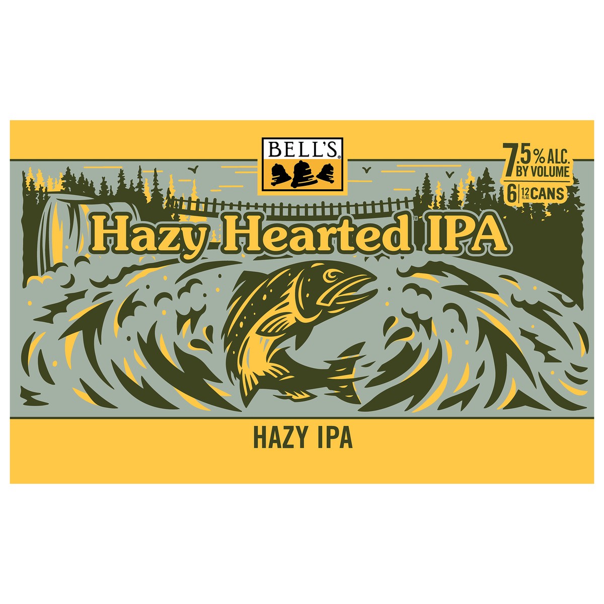 slide 1 of 1, Bell's Hazy Hearted IPA Beer 6 - 12 fl oz Cans, 6 ct; 12 oz