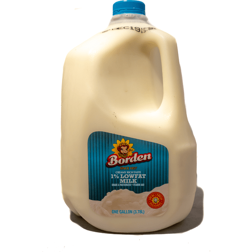 slide 1 of 1, Borden Milk, Lowfat, 1%, 64 fl oz