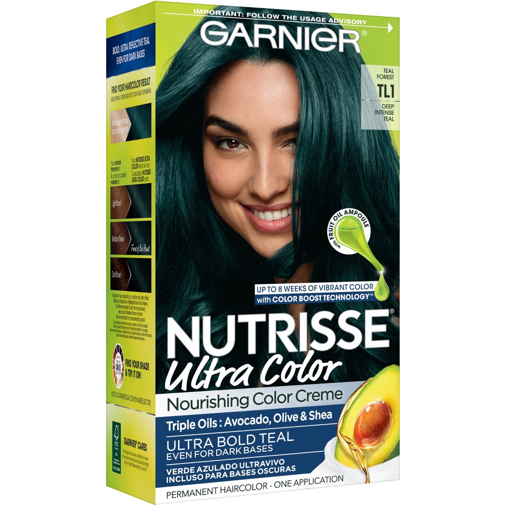 slide 1 of 6, Garnier Ultra Color Teal Forest Hair Color Kit, 1 ct