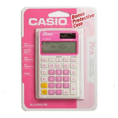 slide 1 of 1, Casio Pink Electronic Calculator, 1 ct