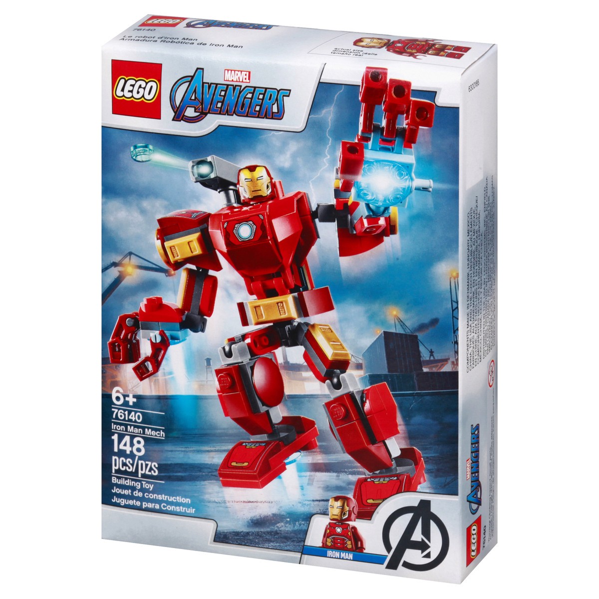 slide 3 of 9, LEGO Marvel Avengers 6+ 148 Pieces Iron Man Mech Building Toy 1 ea, 1 ct