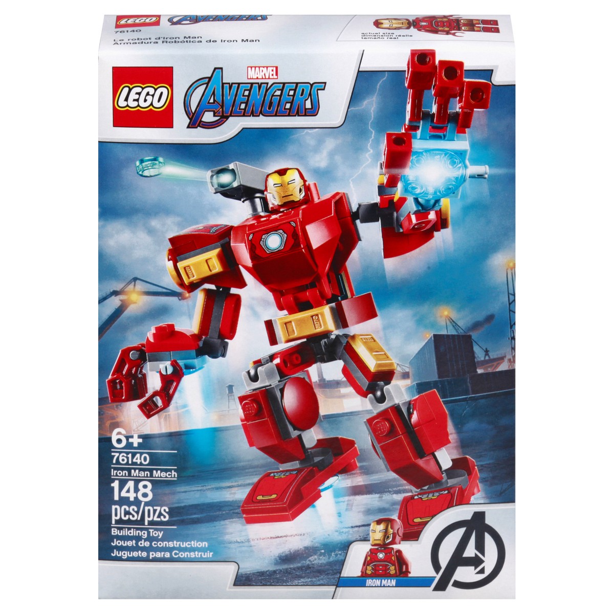 slide 1 of 9, LEGO Marvel Avengers 6+ 148 Pieces Iron Man Mech Building Toy 1 ea, 1 ct