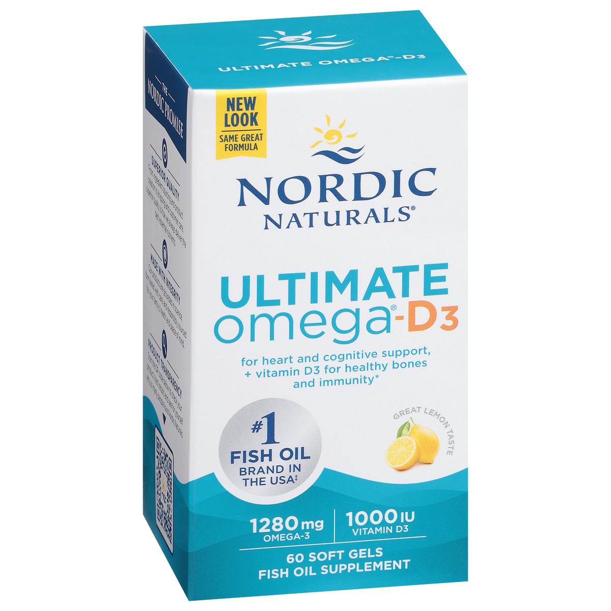 slide 8 of 9, Nordic Naturals Lemon Ultimate Omega D3 60 Soft Gels, 60 ct