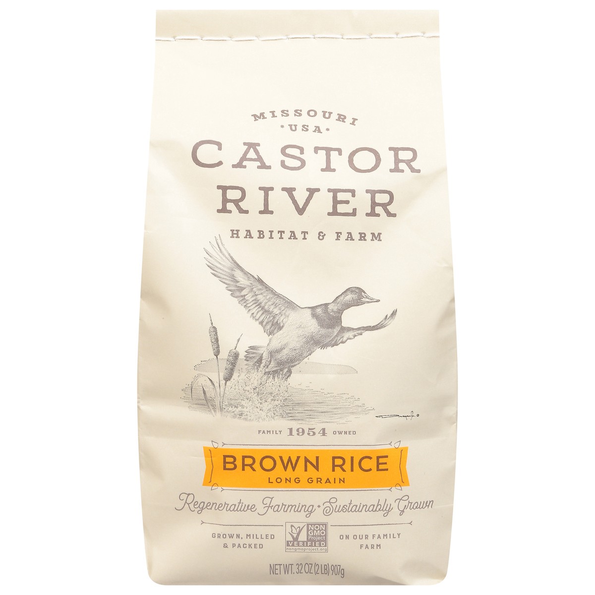 slide 1 of 13, Castor River Habitat & Farm Long Grain Brown Rice 32 oz, 32 oz