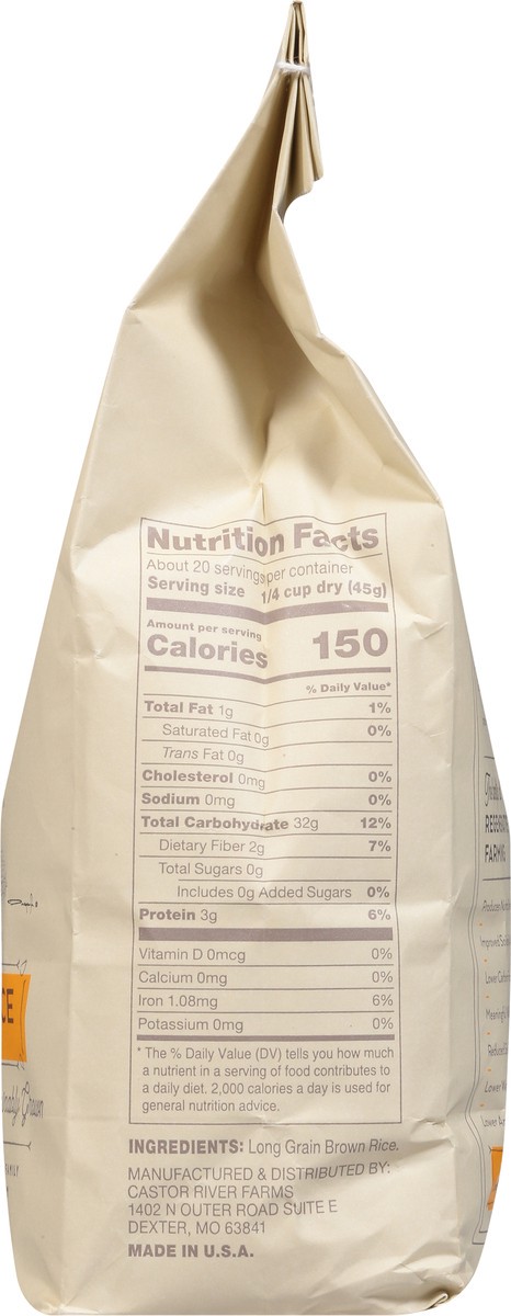 slide 4 of 13, Castor River Habitat & Farm Long Grain Brown Rice 32 oz, 32 oz