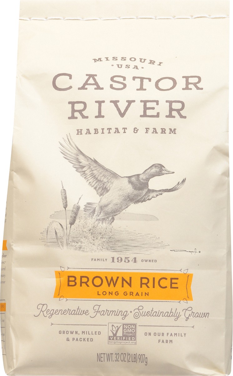 slide 8 of 13, Castor River Habitat & Farm Long Grain Brown Rice 32 oz, 32 oz