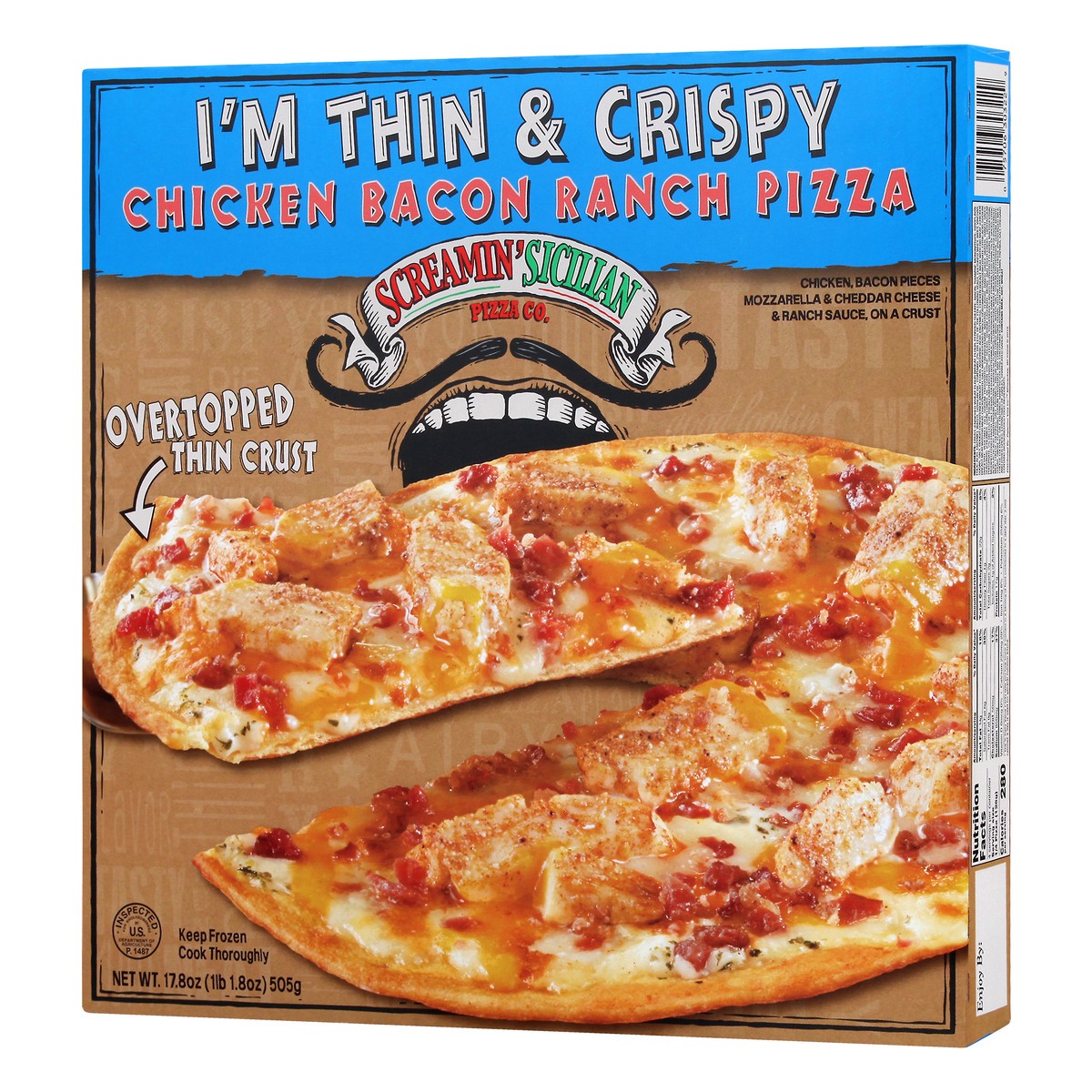 slide 10 of 11, Screamin' Sicilian I'm Thin & Crispy Chicken Bacon Ranch Pizza 17.8 oz, 17.8 oz