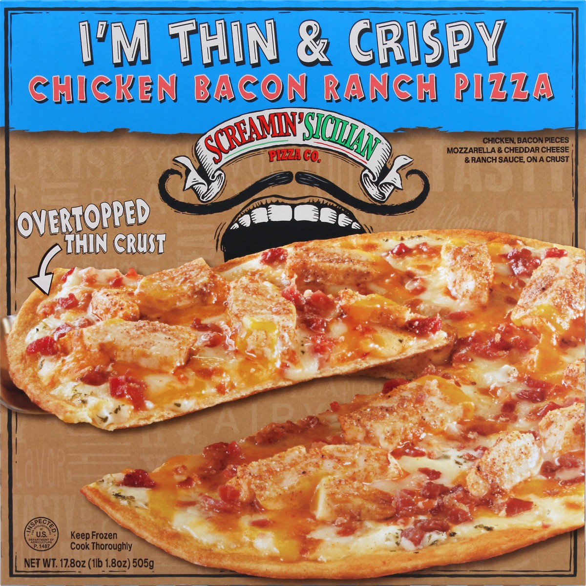 slide 8 of 11, Screamin' Sicilian I'm Thin & Crispy Chicken Bacon Ranch Pizza 17.8 oz, 17.8 oz