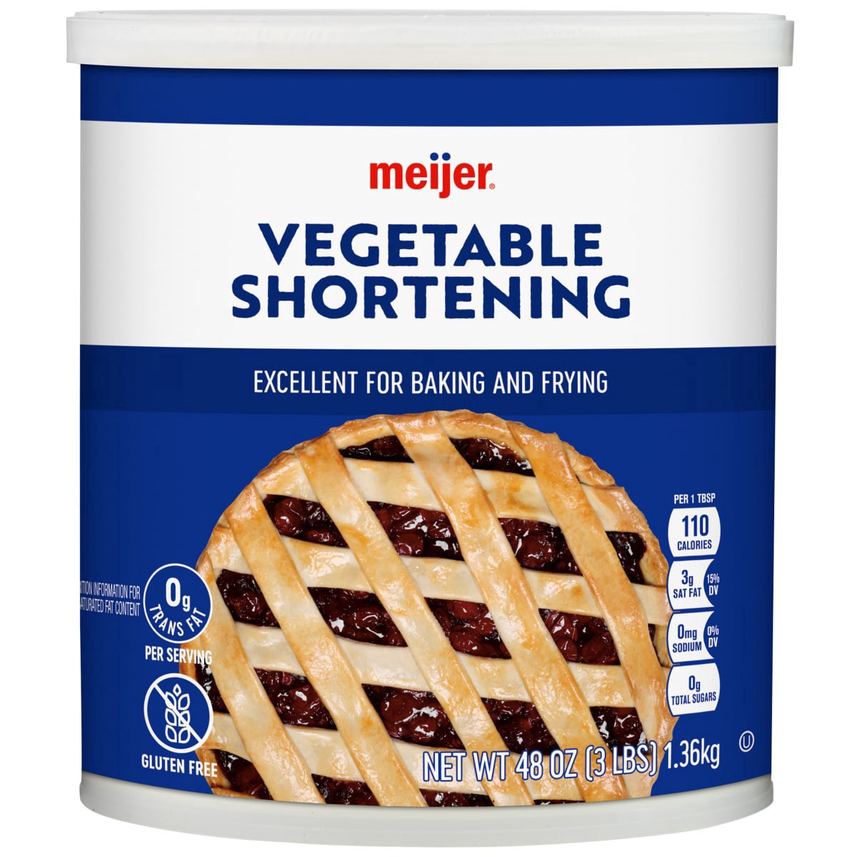 slide 1 of 9, Meijer All Vegetable Shortening, 48 oz