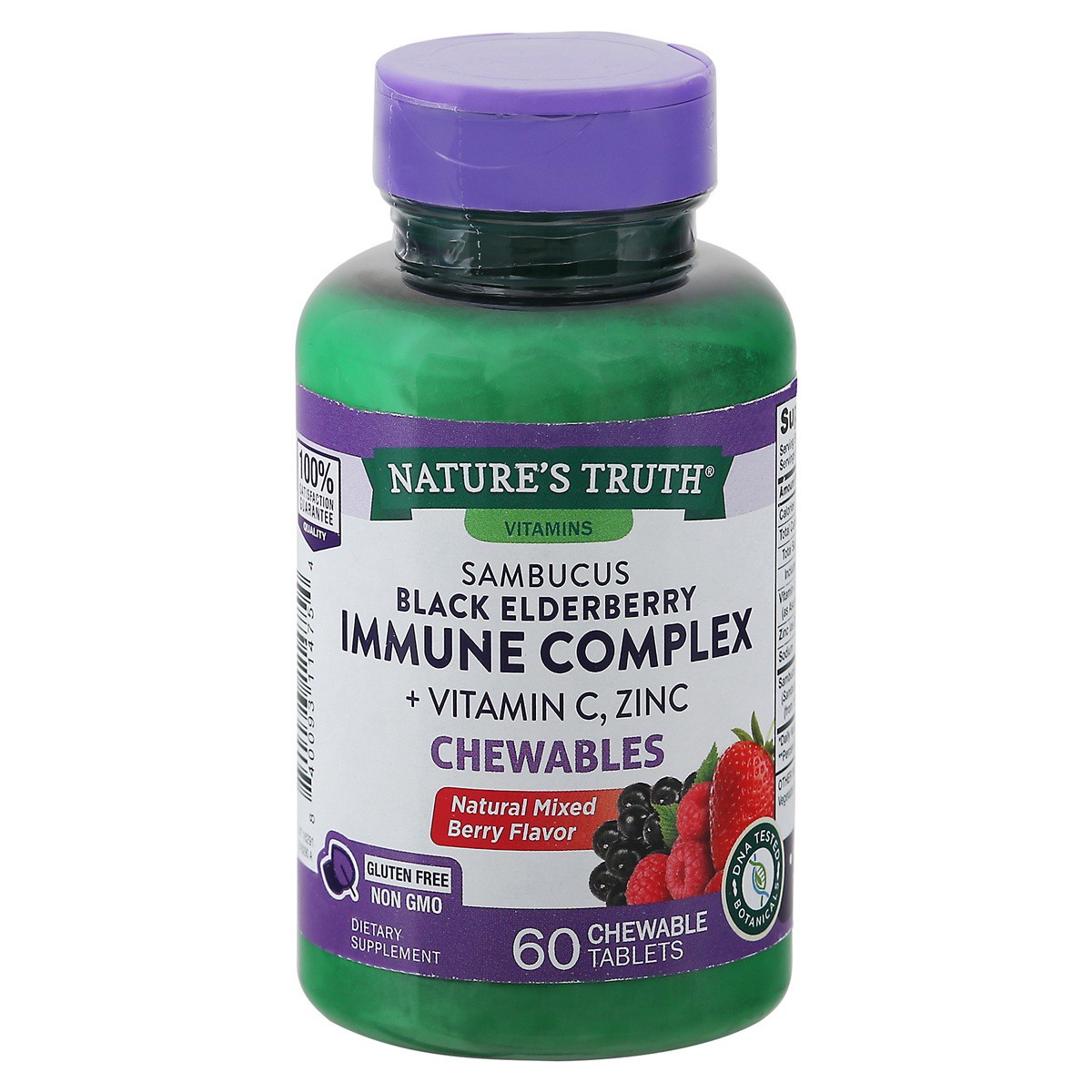 slide 1 of 4, Nature's Truth Sambucus Black Elderberry Immune Complex plus Vitamin C & Zinc, 60 ct