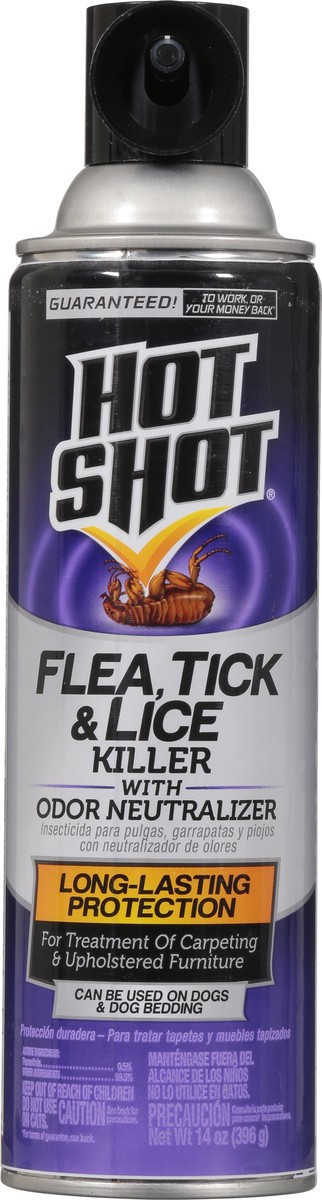 slide 6 of 13, Hot Shot Flea, Tick & Lice Killer with Odor Neutralizer 14 oz, 14 oz