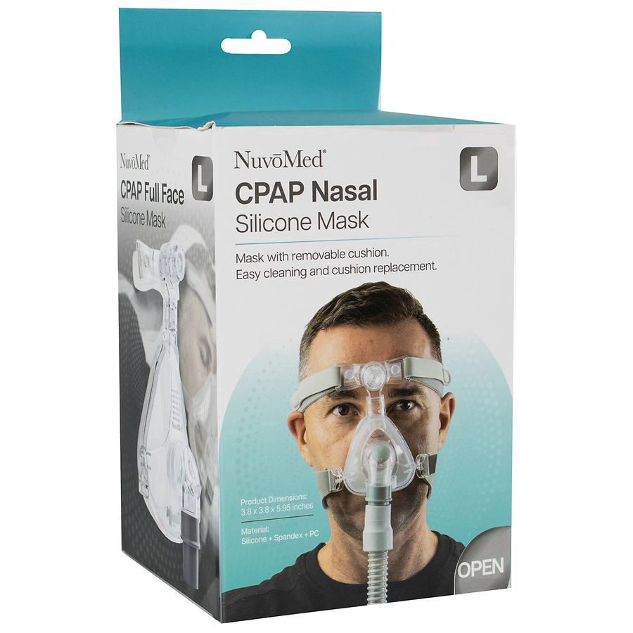 slide 3 of 3, NuvoMed CPAP Full Face Silicone Mask Large 1 ea, 1 ct