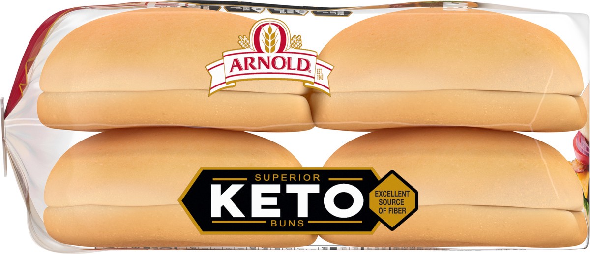 slide 7 of 7, Arnold Superior Keto Plain Pre-sliced Hamburger Buns, 8 count, 12 oz, 8 ct